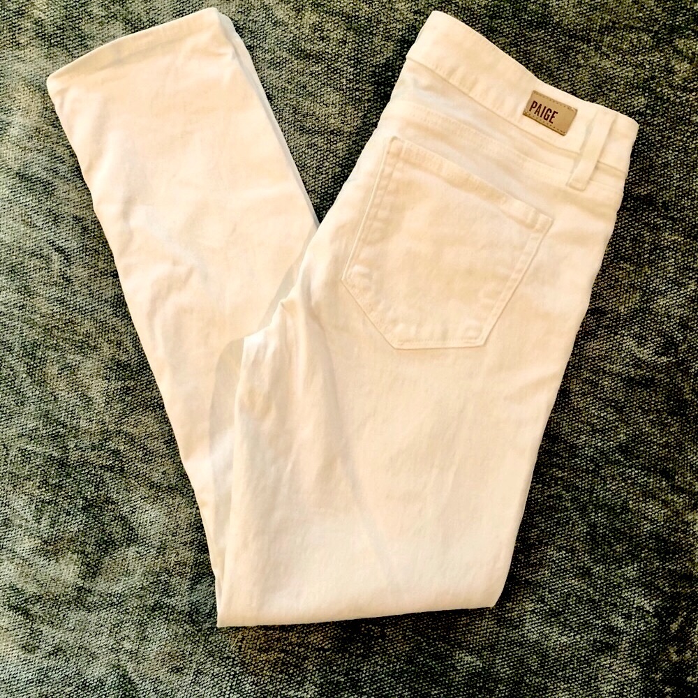 Paige Low Rise Crop Size 29 White Jean
